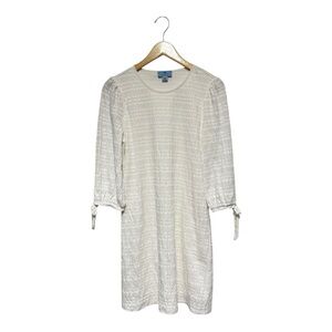 CeCe Cream Long, Puff Sleeve Sheath Dress Size Small